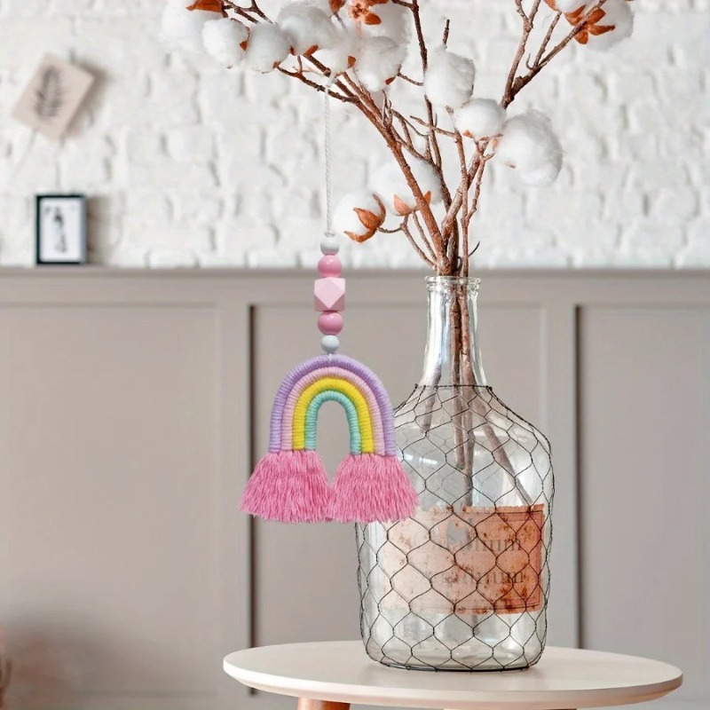 Art And Craft For Nursery - أجراس الرياح الملونة المنسوجة، زينة معلقة