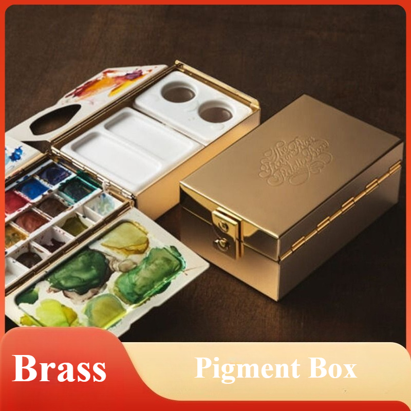 Gouache Paint Set - صندوق ألوان مائية مطلي بالنحاس متعدد
