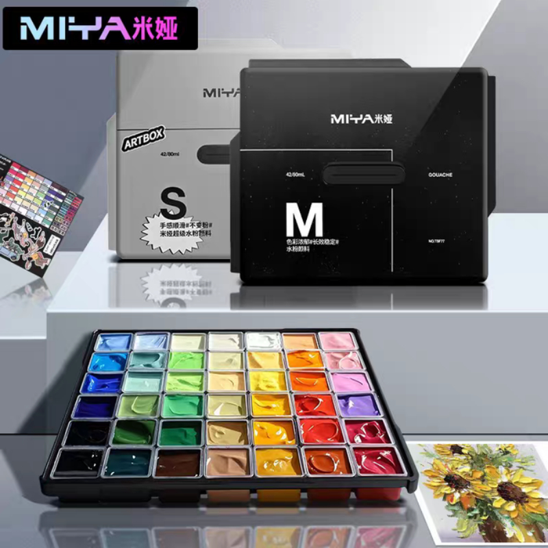 MIYA Gouache مجموعة هلام الطلا - مراجعة Gouache Paint Set وسعره