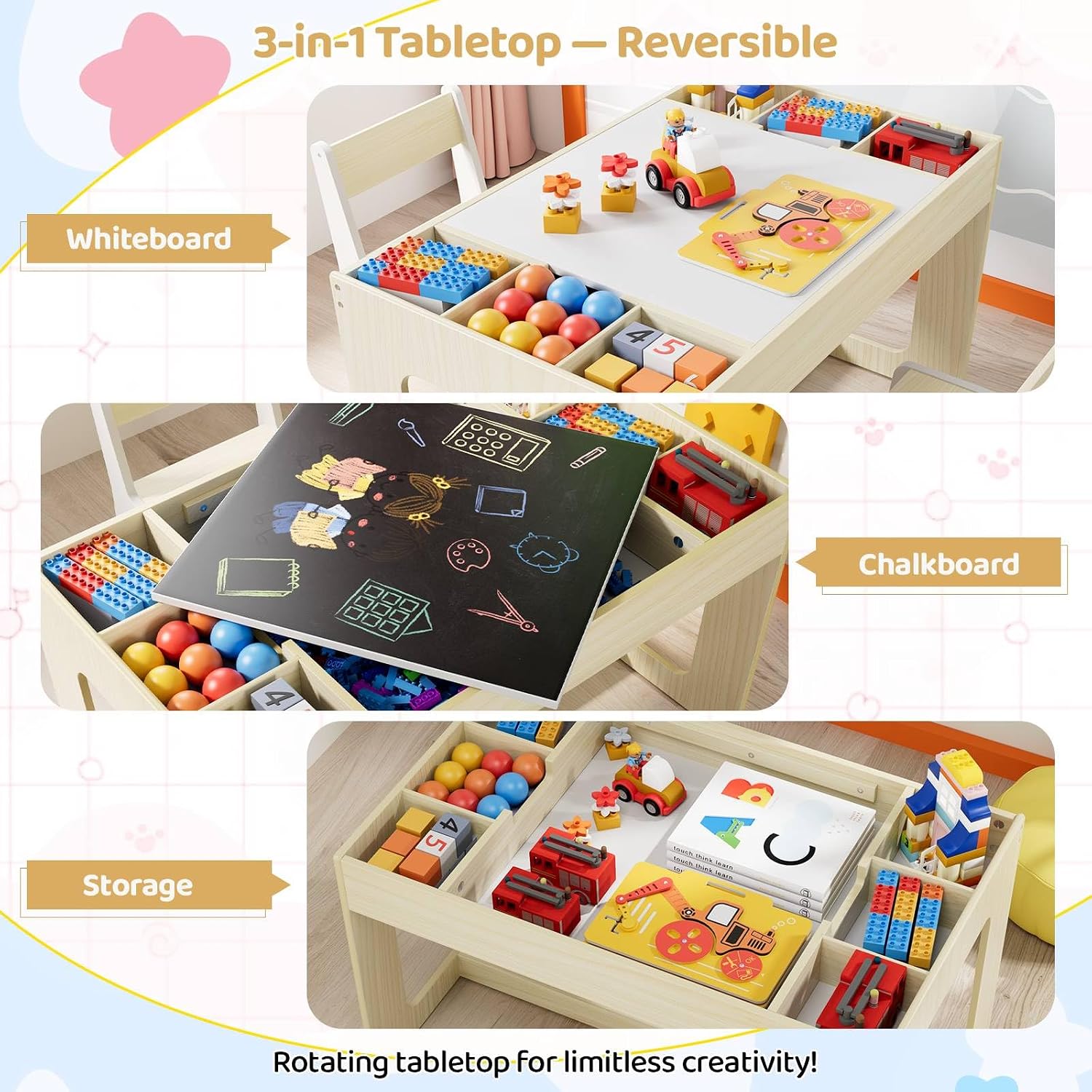 طاولة وكرسي فنون للأطفال 3 في  - مراجعة Art And Craft For Nursery وسعره