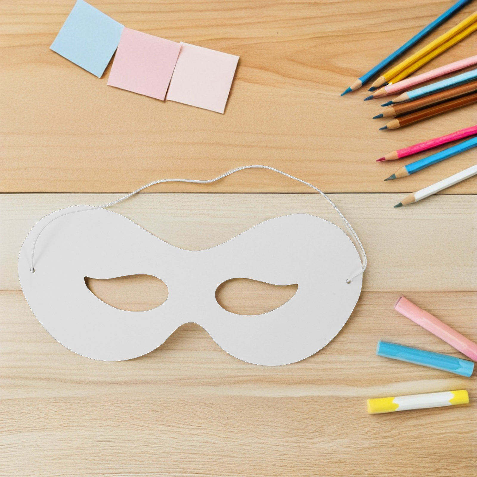 40 قطعة من الأقنعة البيضاء للأ - مراجعة Art Craft With Paper وسعره