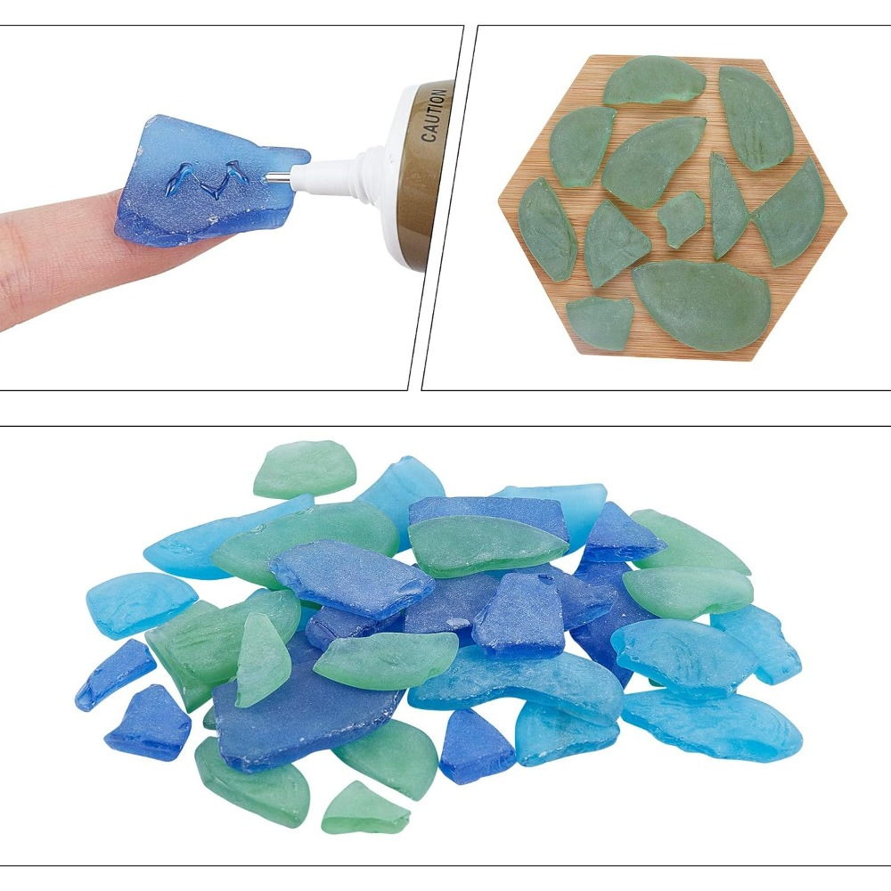 3 ألوان زجاج الكوبالت الأزرق أ - مراجعة Art Craft Kit وسعره