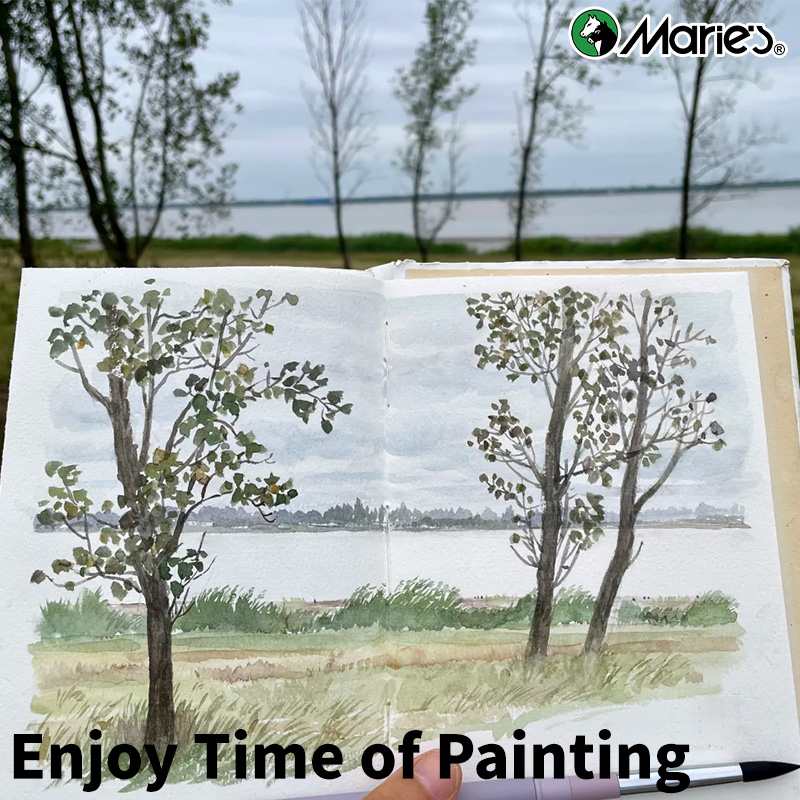 فرشاة مائية للسفر من ماري، قطع - مراجعة Gouache Paint Set وسعره