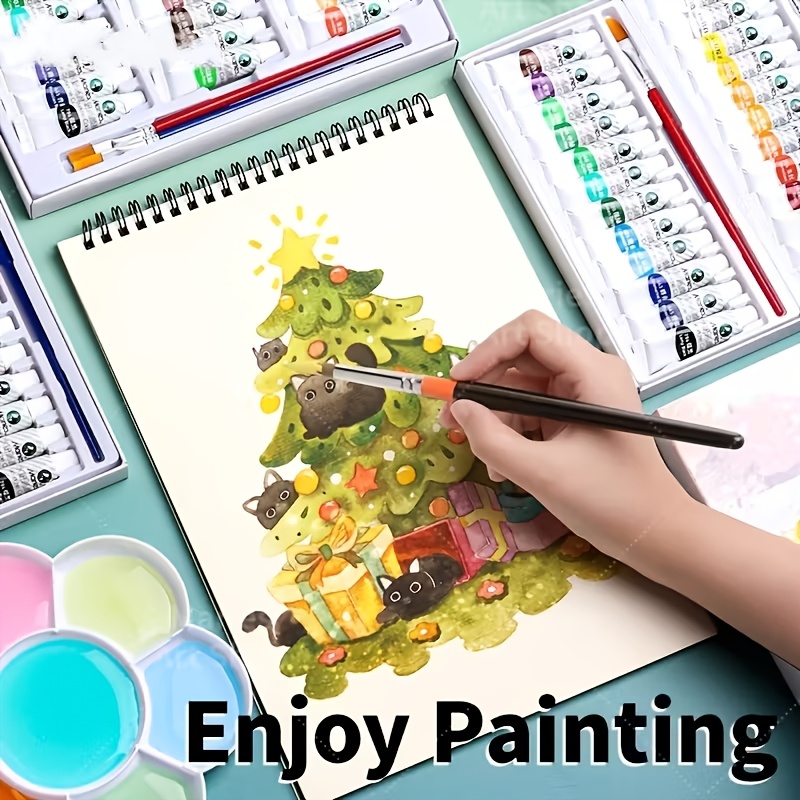 مجموعة ألوان الغواش - درجة الف - مراجعة Gouache Paint Set وسعره