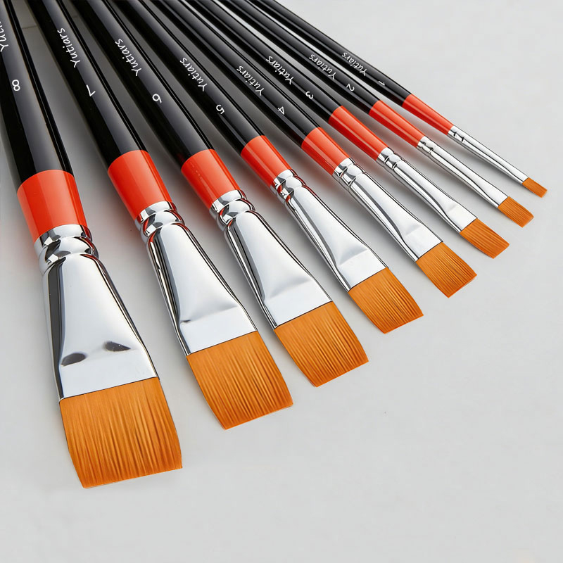 فرشاة طلاء مسطحة للفنانين بشعر - مراجعة Gouache Paint Set وسعره