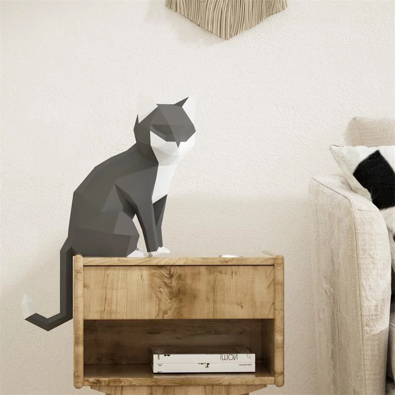 1 زوج عشاق القط الحيوان ديكور  - مراجعة Art Craft Cardboard وسعره